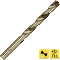 Broca Haste Paralela com 8% Cobalto - 6,0mm - 10 Peças - 255,0011 - Rocast - 2