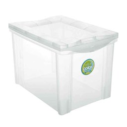 Caixa organizadora médio alto Color Kids 30L cristal Ordene - 1