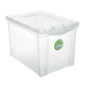 Caixa organizadora médio alto Color Kids 30L cristal Ordene