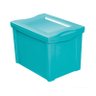 Caixa organizadora de plástico Color 30 litros verde Ordene - 1