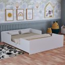 Ver imagem 1 de Cama Montessoriana Casal Infantil com Proteção Lateral e Colchão