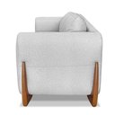 Ver imagem 4 de Poltrona Sala de Estar Base de Madeira Clarissa Linho S04 - D'rossi Cor Grigio