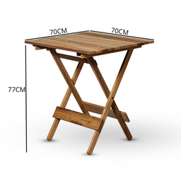 Conjunto de Mesa 70x70 e 02 Cadeiras Davos em Madeira Nobre Marcenaria Real - 4