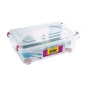 Ver imagem 1 de Caixa organizadora grande Top Stok baixo 28,2 litros cristal Sanremo