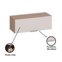 Ver imagem 3 de Armário Aéreo 80 Cm 1 Porta Basculante Etna Poliman Móveis Carvalho Oak e Off White