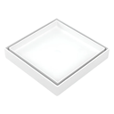 Ver imagem 1 de Ralo Oculto Invisível com Tela 15x15 Quadrado Plástico Branco Ps Área Interna Externa Universal