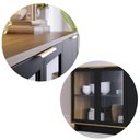 Ver imagem 4 de Buffet Vitória com 2 Portas de Vidro - Castanho/Preto