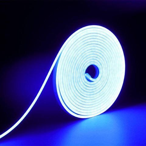 Fita de Led Neon Taschibra 8w/m Ip65 110v Cores Metro Azul