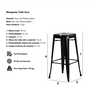 Kit c/2 Banqueta Tolix Iron Design Industrial 76 cm Aço Cozinha Bar Bistrô Bancada Preta - 2