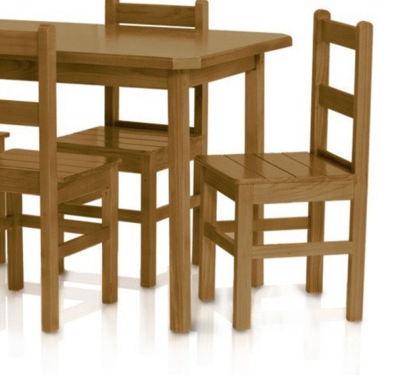Mesa com 4 Cadeiras de Madeira Maciça 115x75 Bonacor B Imbuia - 2