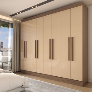 Guarda-roupa Casal Diplomata 8 Portas 4 Gavetas 100% Mdf - Panorama Móveis