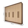 Guarda-roupa Casal Diplomata 8 Portas 4 Gavetas 100% Mdf - Panorama Móveis - 4