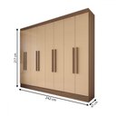 Ver imagem 4 de Guarda-roupa Casal Diplomata 8 Portas 4 Gavetas 100% Mdf - Panorama Móveis