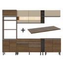 Ver imagem 1 de Armário de Cozinha Completa 290cm Rustic/Rustic/Crema Vicenza Madesa 11