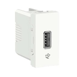 Módulo tomada carregador usb 2.0 1A 127/220V 1 módulo branca Schneider - 1