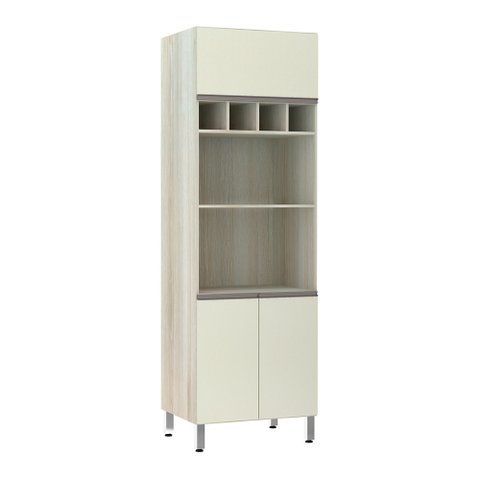 Paneleiro 70 Cm Duplo Nicho 3 Portas Luci Luciane Móveis
