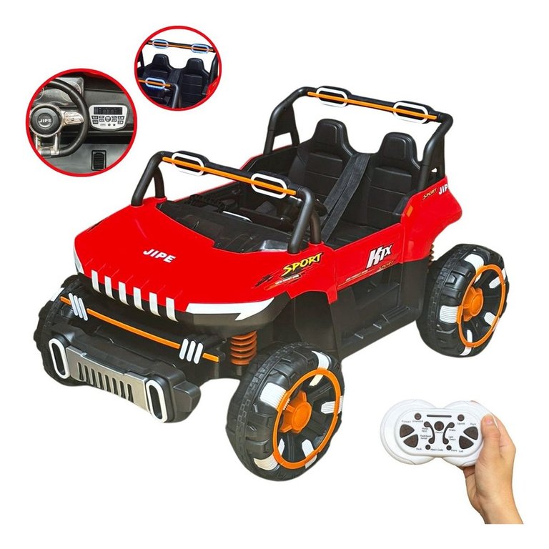 Carro Elétrico Utv 12v Infantil Buggy Quadriciclo Controle Bluetooth Usb Brinqway Bw-277 Som Luzes V