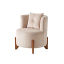 Ver imagem 6 de Kit 2 Poltronas Orgânica Curva Luna Veludo Bege - Montanaris Decor