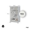 Armário Organizador Multiuso Sapateira Slim 2 Portas Branco - 4