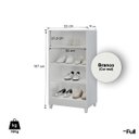 Ver imagem 4 de Armário Organizador Multiuso Sapateira Slim 2 Portas Branco