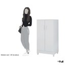 Ver imagem 5 de Armário Organizador Multiuso Sapateira Slim 2 Portas Branco