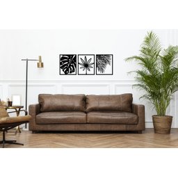 Quadro Grande Folhas Vazado Decorativo Parede Sala Quarto - 1