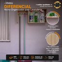 Ver imagem 2 de Armário Aéreo para Lavanderia MDP 15mm com Nicho Organizador Carvalho