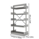 Ver imagem 4 de Estante Biblioteca de Centro com 10 Bandejas - 2,00x0,92x0,58m - Sa - 13123