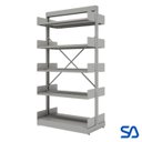 Ver imagem 2 de Estante Biblioteca de Centro com 10 Bandejas - 2,00x0,92x0,58m - Sa - 13123