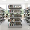 Ver mais imagens de Estante Biblioteca de Centro com 10 Bandejas - 2,00x0,92x0,58m - Sa - 13123