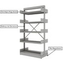 Ver imagem 3 de Estante Biblioteca de Centro com 10 Bandejas - 2,00x0,92x0,58m - Sa - 13123