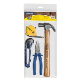 Kit de Ferramentas Tramontina com Martelo Estilete Alicate e Trena 4 Peças Tramontina - 4