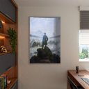 Ver imagem 3 de Quadro Decorativo Tela Canvas Conceito Caminhante sobre o Mar de Névoa - Caspar Friedrich com Moldur
