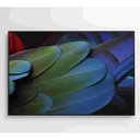 Ver imagem 3 de Quadro Penas Verdes 120x80 Cm Vidro Impresso