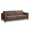 Sofá 2 Lugares Tucson Veludo Marrom Brida:Marrom Brida - 1