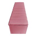 Ver imagem 5 de Calçadeira Recamier Baú Queen 1,60m Holanda Suede Rosa - Pallazio