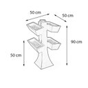 Ver imagem 2 de Kit 4 Vaso Planta Horta Grande Jardineira 50cm Floreira com Suporte Polietileno