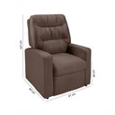 Ver imagem 3 de Poltrona Reclinável Paris Papai Mamãe Amamentação Suede Marrom 379