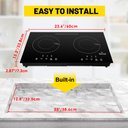 Ver imagem 2 de Duxtop Cooktop de Indução Portátil 1800w com 2 Queimadores (preto)