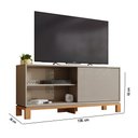 Ver imagem 3 de Rack Bancada Tv para Sala de Estar 136cm Visari C01 - D’Rossi
