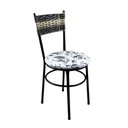Ver imagem 4 de 2 Cadeiras Pretas para Cozinha Viena Cappuccino Premium:Floral Branco
