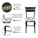 Ver imagem 2 de 2 Cadeiras Pretas para Cozinha Viena Cappuccino Premium:Floral Branco