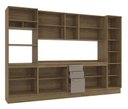 Ver imagem 5 de Armário de Cozinha Modulada Completa Reta 8 Peças 3,20m Botanic Kappesberg - Nogueira/Fendi