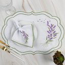 Ver imagem 1 de Jogo Americano Sousplat Mesa Posta Bordado Guardanapo 12 Peças:Lavanda