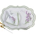 Ver imagem 4 de Jogo Americano Sousplat Mesa Posta Bordado Guardanapo 12 Peças:Lavanda