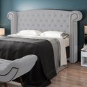 Ver imagem 2 de Cabeceira Cama Box Casal King 195cm Provença P02 Veludo Cinza - Mpozenato