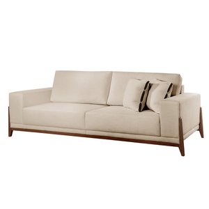 Sofá Magnus 2,30m Veludo Bege Claro