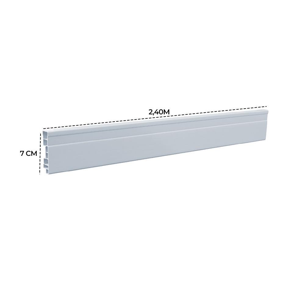 Rodapé de PVC 7cmx15mmx2,40m Master 6 UN Zapinplast - Branco Gelo - 5