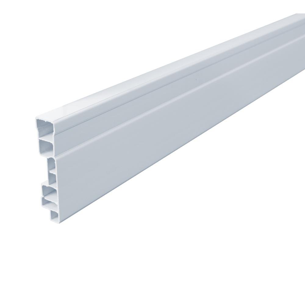Rodapé de PVC 7cmx15mmx2,40m Master 6 UN Zapinplast - Branco Gelo - 2