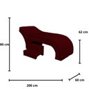 Ver imagem 6 de Maca Estofada Estética Botonê 60 Cm Sobrancelha Cilios Cor:bordo